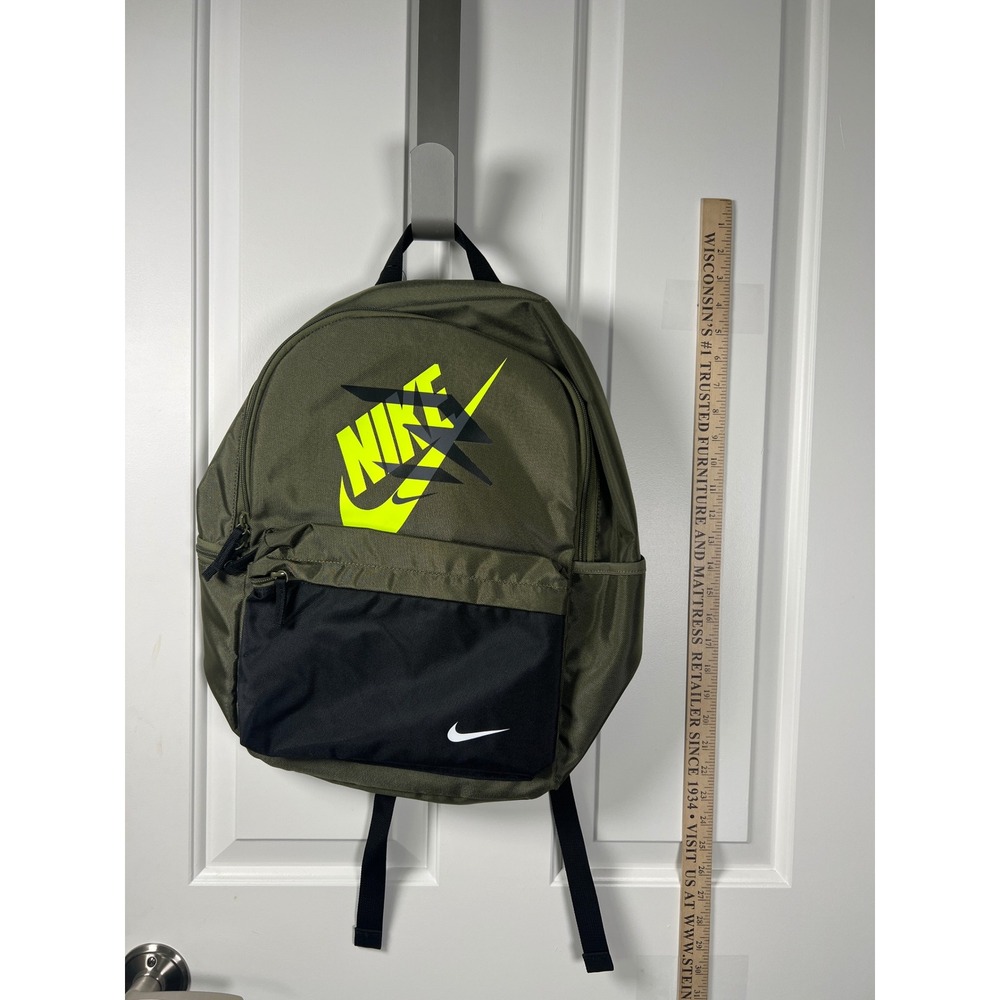 Nike Elemental Backpack Rough Green Black Volt Kids School Bag  NWT